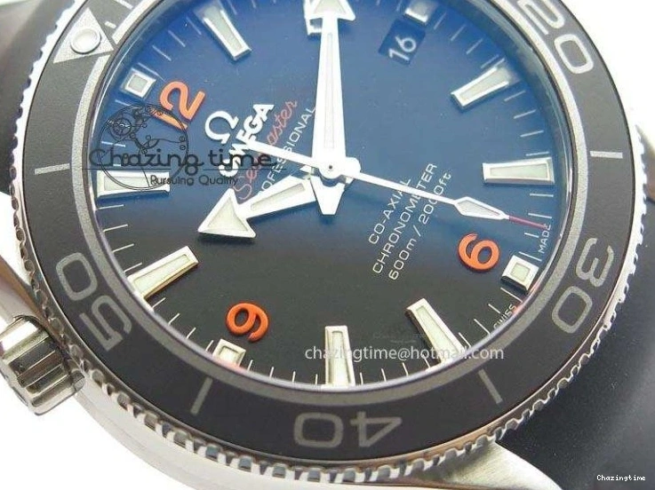 0327 Planet Ocean SS Bp Maker 45mm Black Bezel Orange Numbers On Black Rubber Strap A Popular 8220